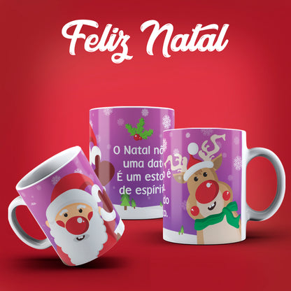 Cute Christmas Mug Sublimation PNG Bundle | Festive Santa Cats Reindeer Elves Coffee Cup Wrap PNG