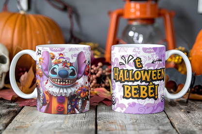 Spooky Alien Cosplay Mug Sublimation PNG Bundle | Horror Movie Villain Mug Wrap 11oz 15oz Template