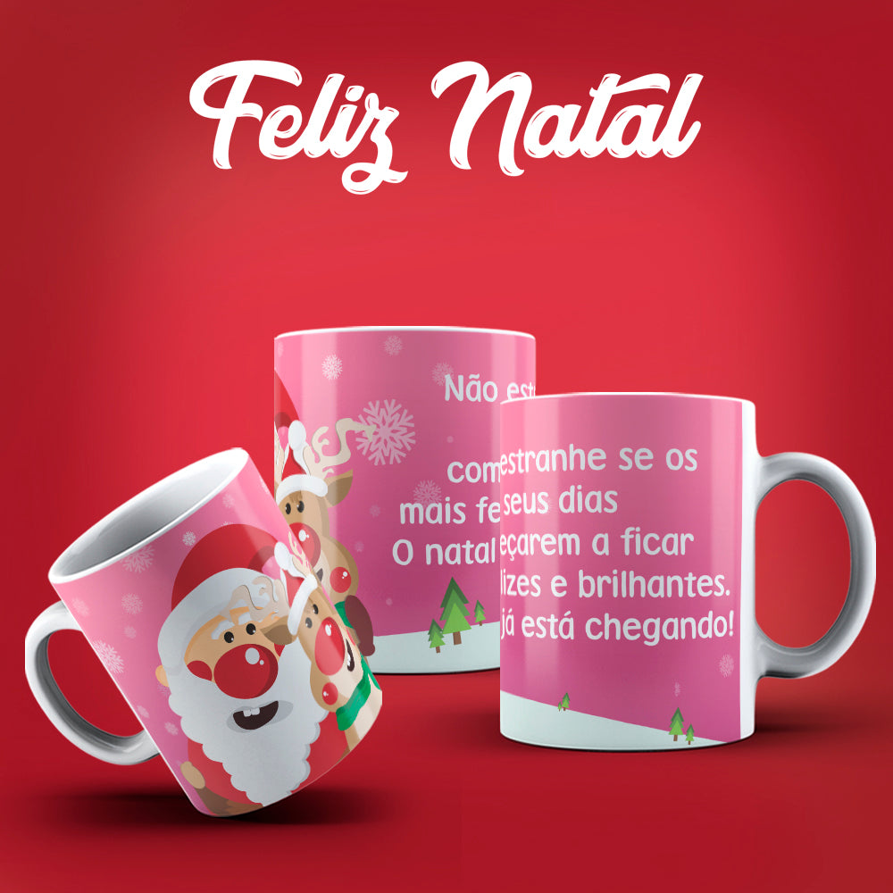 Cute Christmas Mug Sublimation PNG Bundle | Festive Santa Cats Reindeer Elves Coffee Cup Wrap PNG