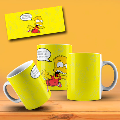 Funny Christmas Yellow Family Mug Sublimation PNG Bundle | Funny Holiday Cartoon Coffee Cup Wrap Template