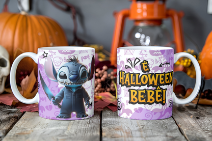Spooky Alien Cosplay Mug Sublimation PNG Bundle | Horror Movie Villain Mug Wrap 11oz 15oz Template