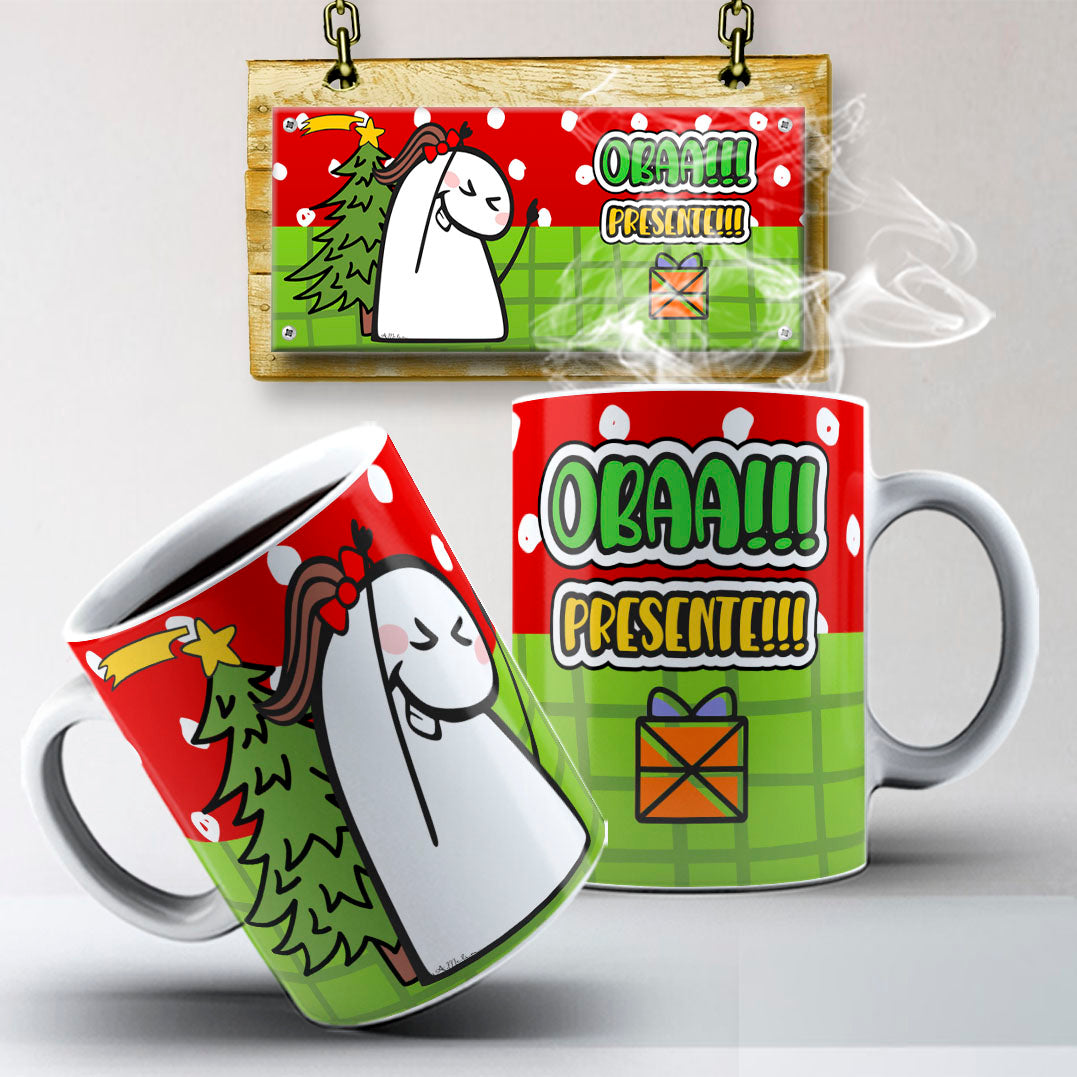 Funny Christmas Flork Mug Sublimation PNG Bundle | Meme Holiday Mug Wrap Template