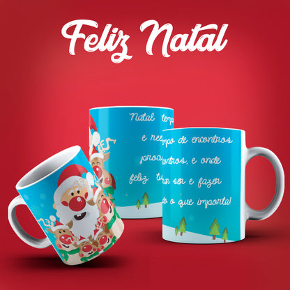 Cute Christmas Mug Sublimation PNG Bundle | Festive Santa Cats Reindeer Elves Coffee Cup Wrap PNG