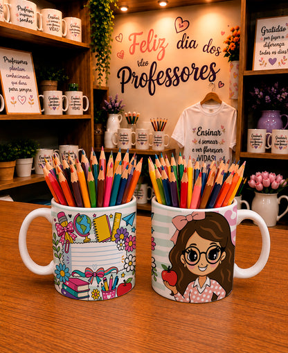 Teacher Appreciation Mug Wrap PNG Bundle | Super Teacher Sublimation Designs