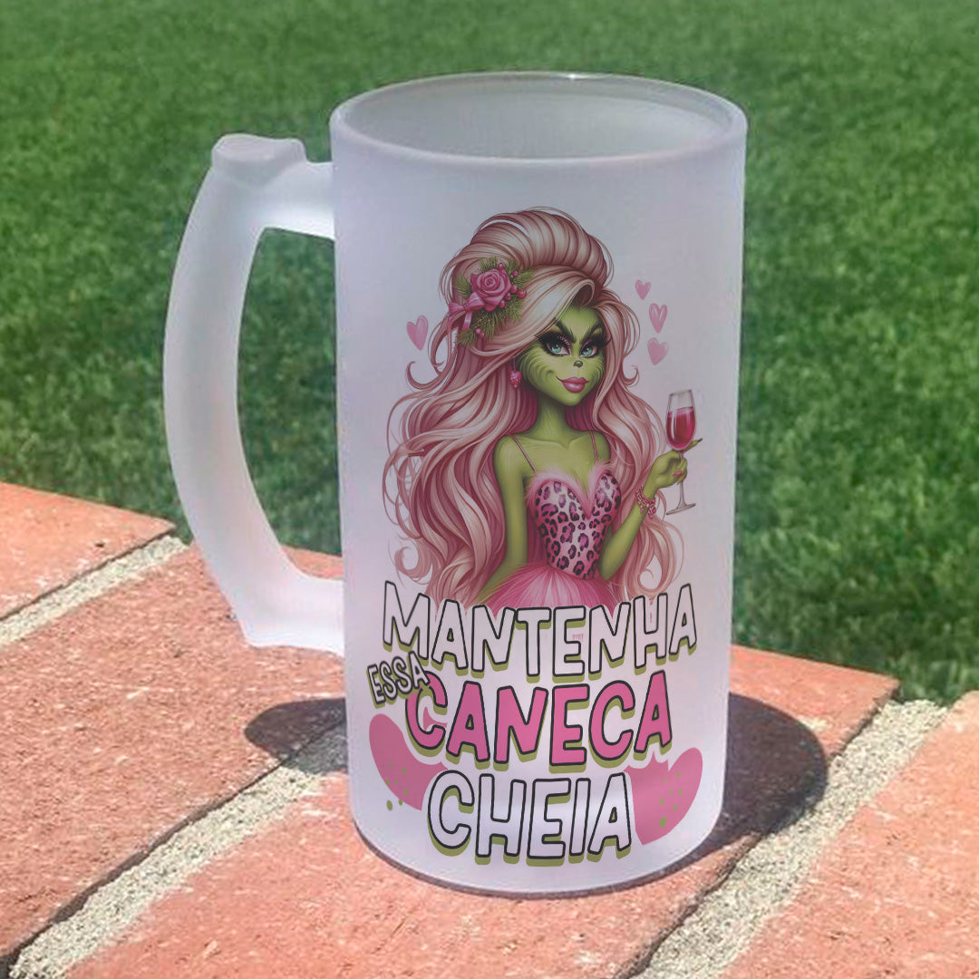 Funny Glam Green Witch Beer Mug Sublimation Designs PNG | Sarcastic Christmas Wine Beer Stein Wrap Bundle