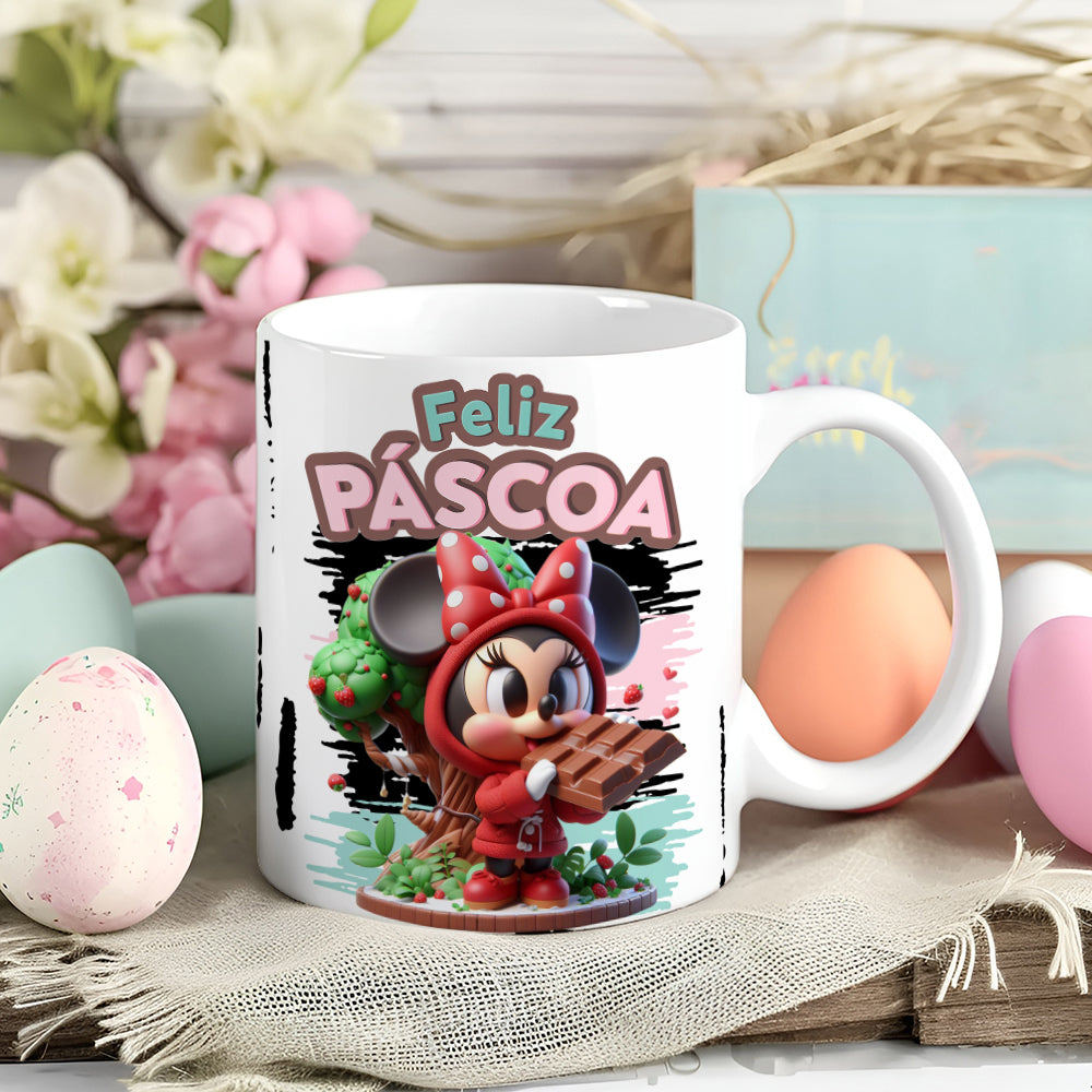 Easter Mouse Mug Sublimation Bundle | Cute Cartoon Mouse Characters for Easter