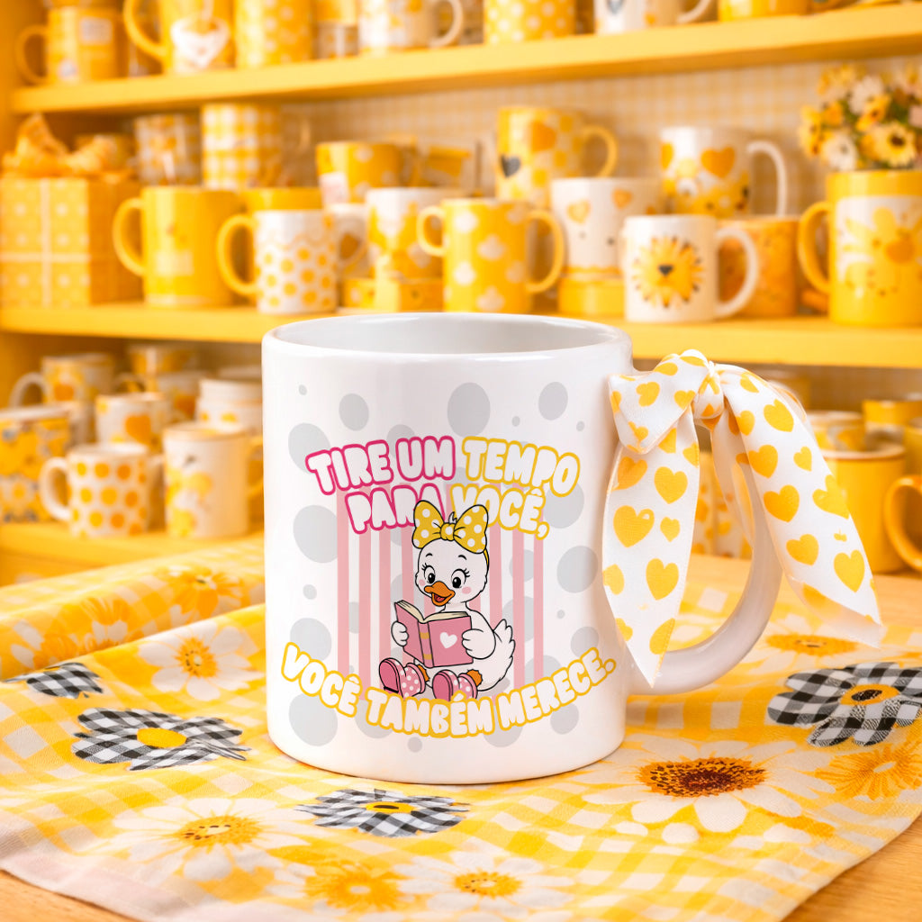 Cute Motivational Duck Mug Sublimation PNG Bundle | Inspirational Portuguese Quotes Coffee Cup Wrap