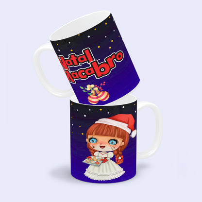 Cute Horror Christmas Mug Sublimation PNG Bundle | Chibi Horror Villains Natal Macabro Coffee Cup Design
