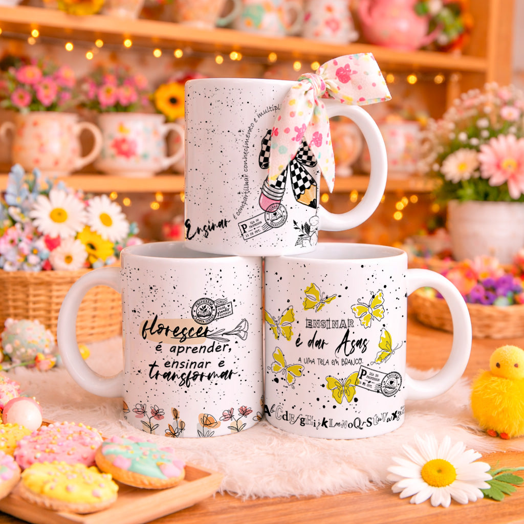 Portuguese Teacher Mug Sublimation Designs PNG Bundle | Teacher Appreciation Mug Wrap PNG 11oz 15oz