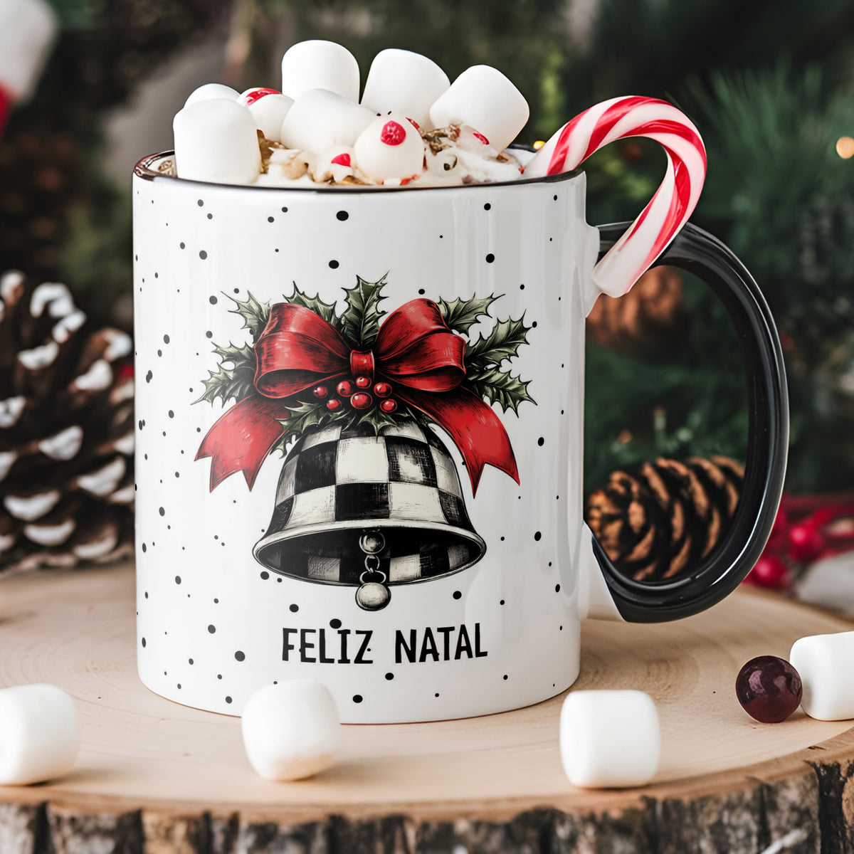Rustic Christmas Mug Sublimation Bundle | Buffalo Plaid Holiday Mug Wrap Designs