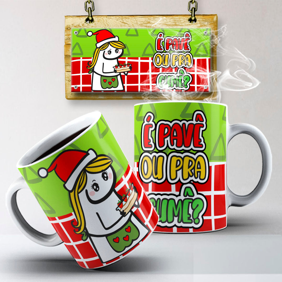 Funny Christmas Flork Mug Sublimation PNG Bundle | Meme Holiday Mug Wrap Template