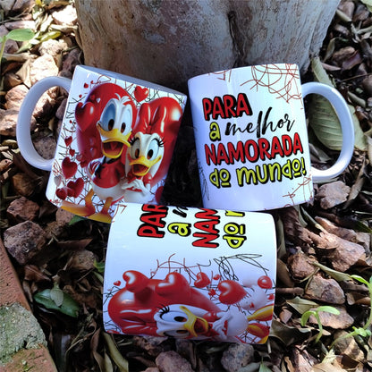 Valentine’s Day Disney-Inspired Couple Mug Sublimation | Mickey Style Love Design