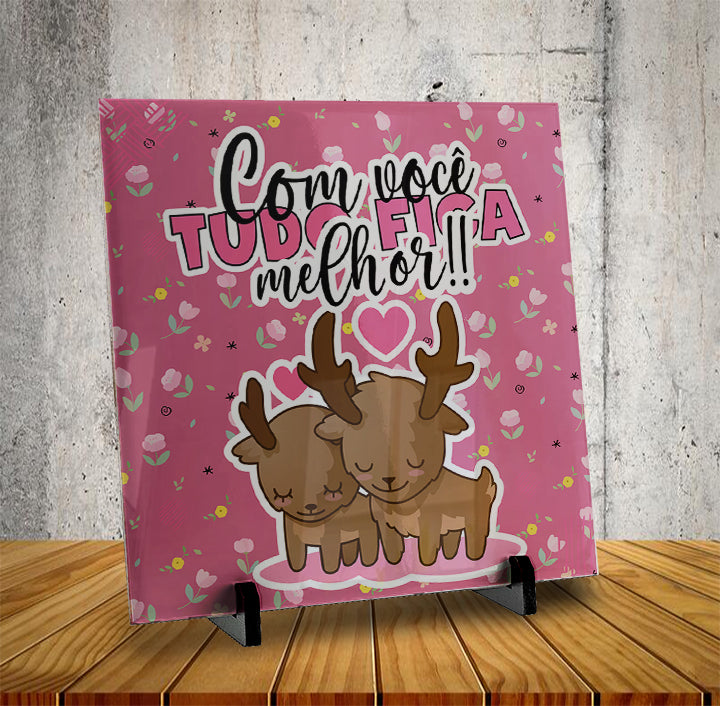 Valentine’s Day Love Quotes Tile Sublimation | Romantic Phrase Design