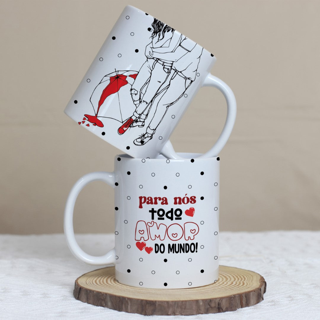 Minimalist Valentine’s Day Couple Mug Sublimation | Simple Love Design