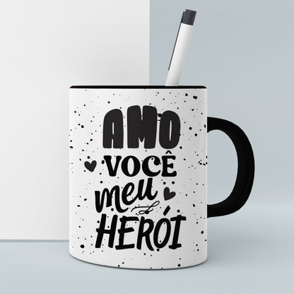 Father's Day Mug Sublimation PNG Bundle | Minimalist Black and White Portuguese Dad Quotes Coffee Cup Wrap