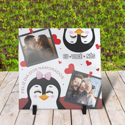 Valentine’s Day Cute Penguin Love Tile Sublimation | Romantic Quote Design