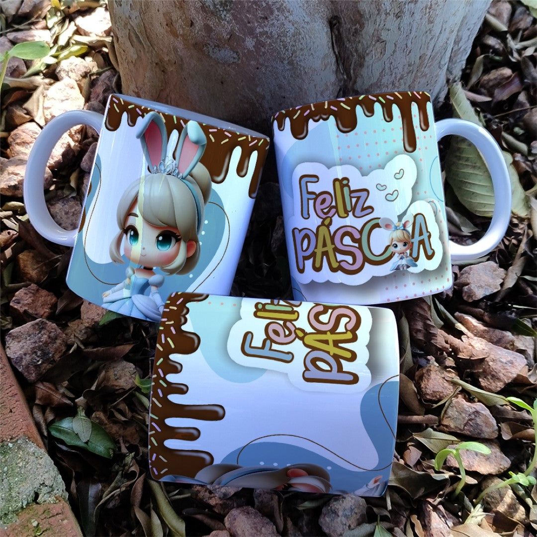 Princess Easter Mug Sublimation Bundle | Cute Royal Easter Designs