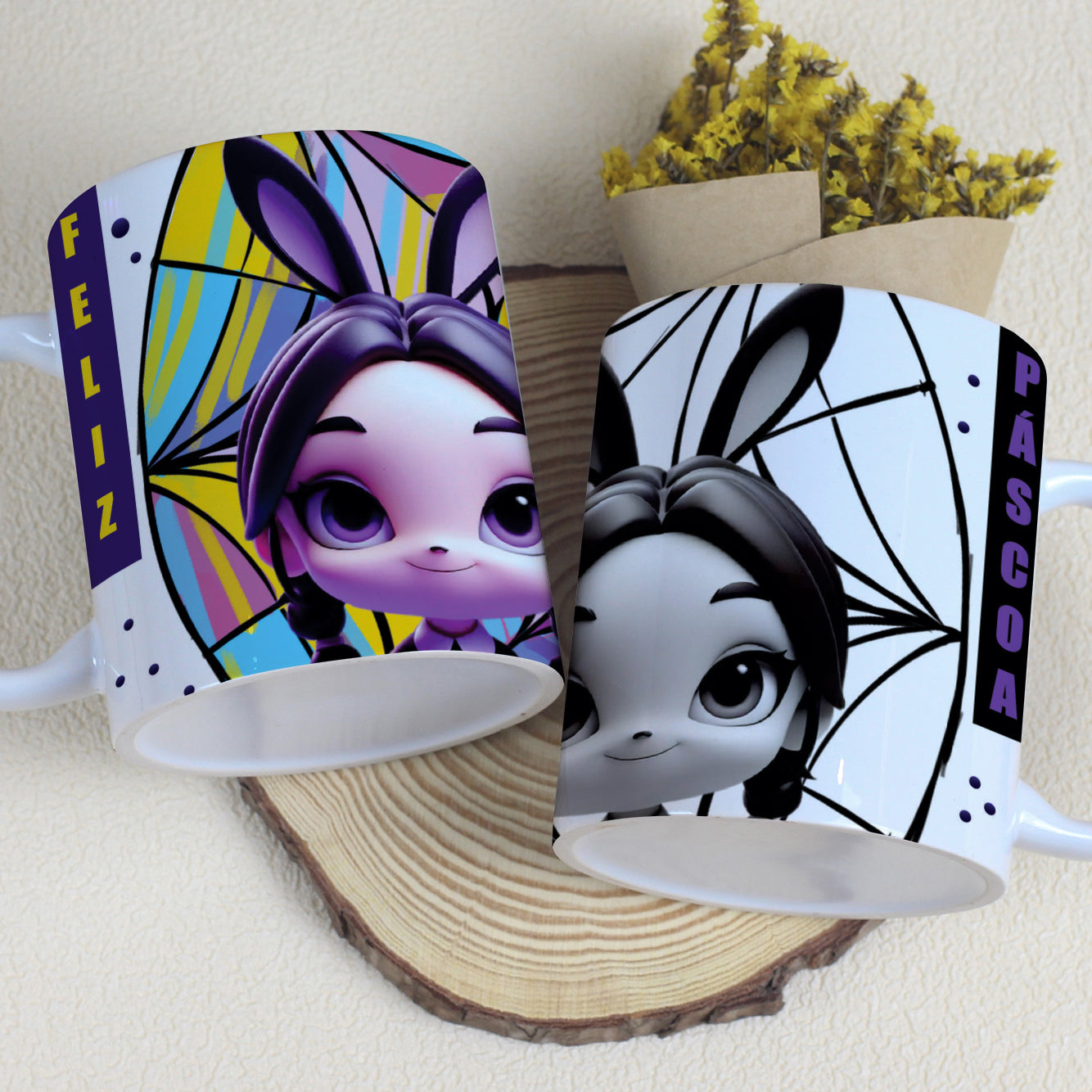 Wandinha Easter Mug Sublimation Bundle | Cute Gothic Easter Designs