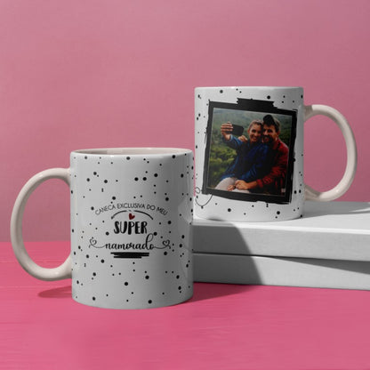 Minimalist Valentine’s Day Photo Mug Sublimation | Editable Couple Design