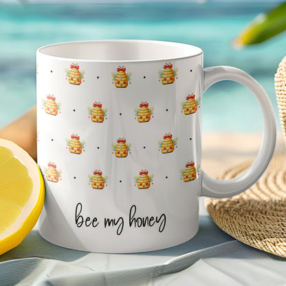 Bee Mine Valentine Mug PNG | Cute Bee Love Quote Design for Sublimation