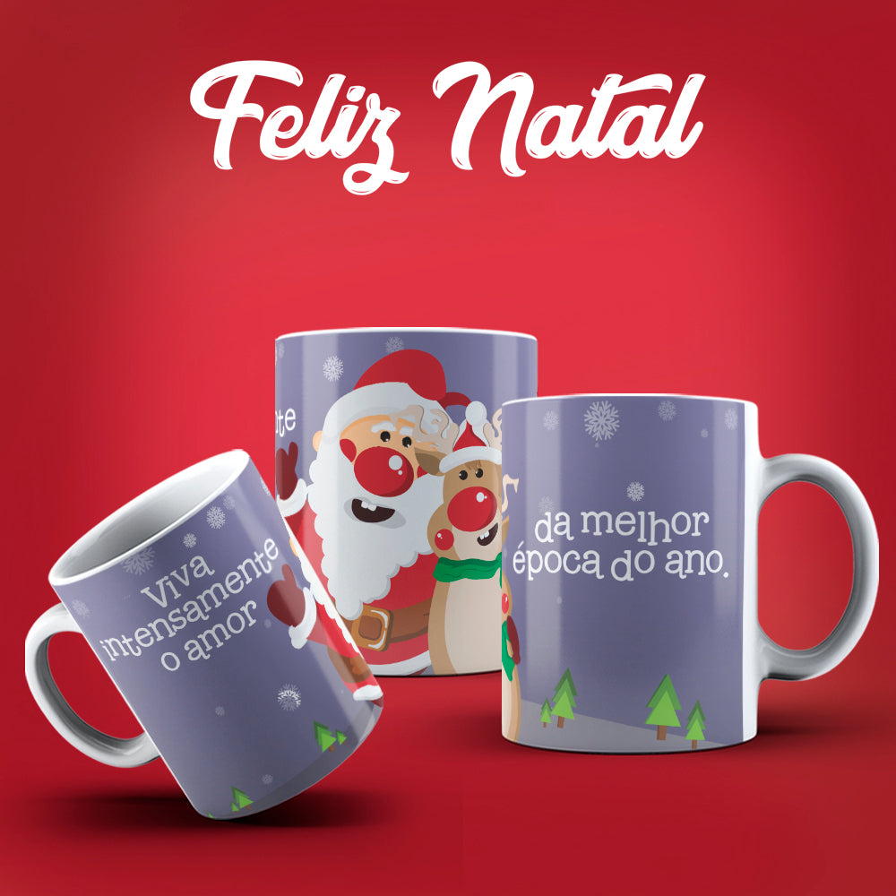 Cute Christmas Mug Sublimation PNG Bundle | Festive Santa Cats Reindeer Elves Coffee Cup Wrap PNG