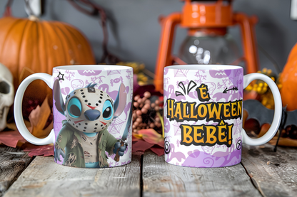 Spooky Alien Cosplay Mug Sublimation PNG Bundle | Horror Movie Villain Mug Wrap 11oz 15oz Template