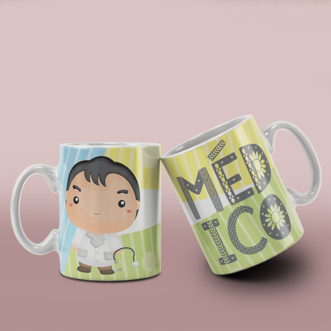 Cute Professions Mug Sublimation PNG Bundle | Chibi Careers Coffee Cup Wrap