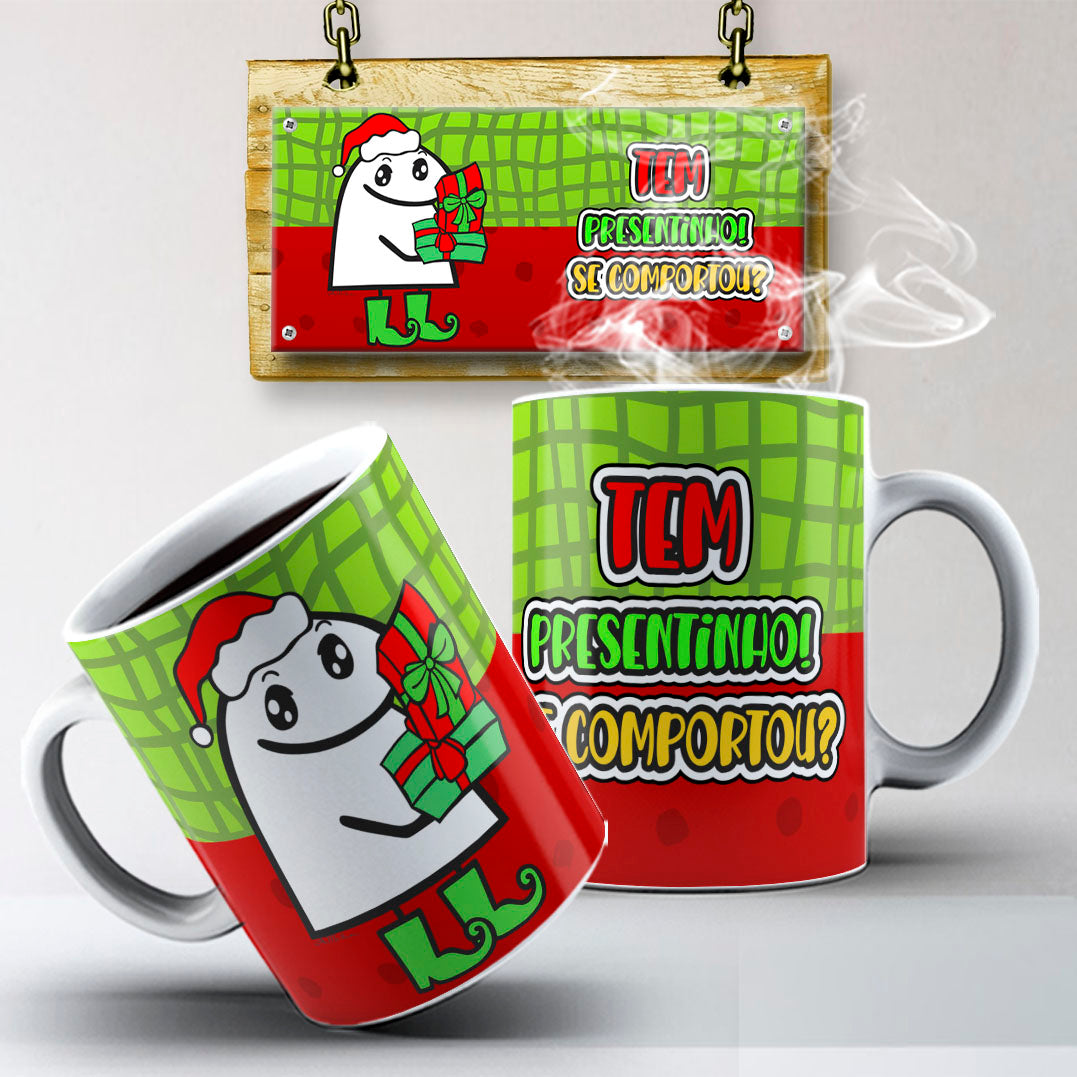 Funny Christmas Flork Mug Sublimation PNG Bundle | Meme Holiday Mug Wrap Template