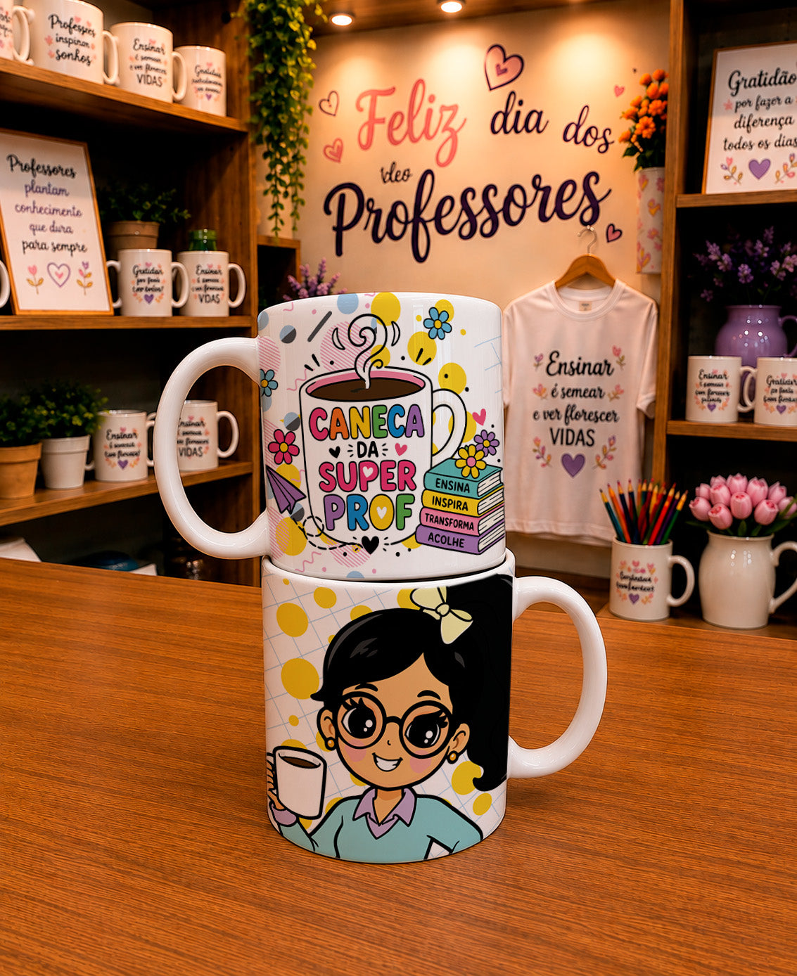 Teacher Appreciation Mug Wrap PNG Bundle | Super Teacher Sublimation Designs