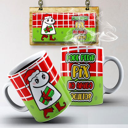 Funny Christmas Flork Mug Sublimation PNG Bundle | Meme Holiday Mug Wrap Template