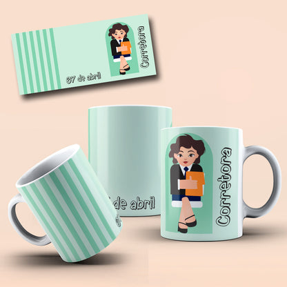 April Professions Mug Sublimation PNG Bundle | Cute Career Coffee Cup Wrap