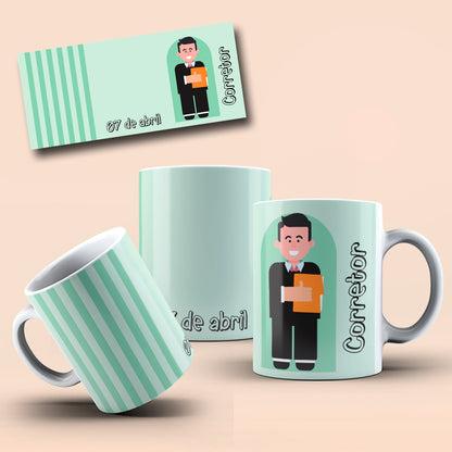 April Professions Mug Sublimation PNG Bundle | Cute Career Coffee Cup Wrap