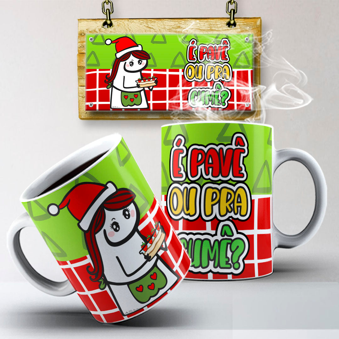 Funny Christmas Flork Mug Sublimation PNG Bundle | Meme Holiday Mug Wrap Template