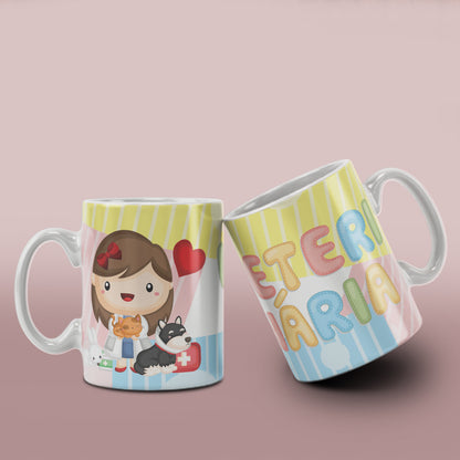 Cute Professions Mug Sublimation PNG Bundle | Chibi Careers Coffee Cup Wrap