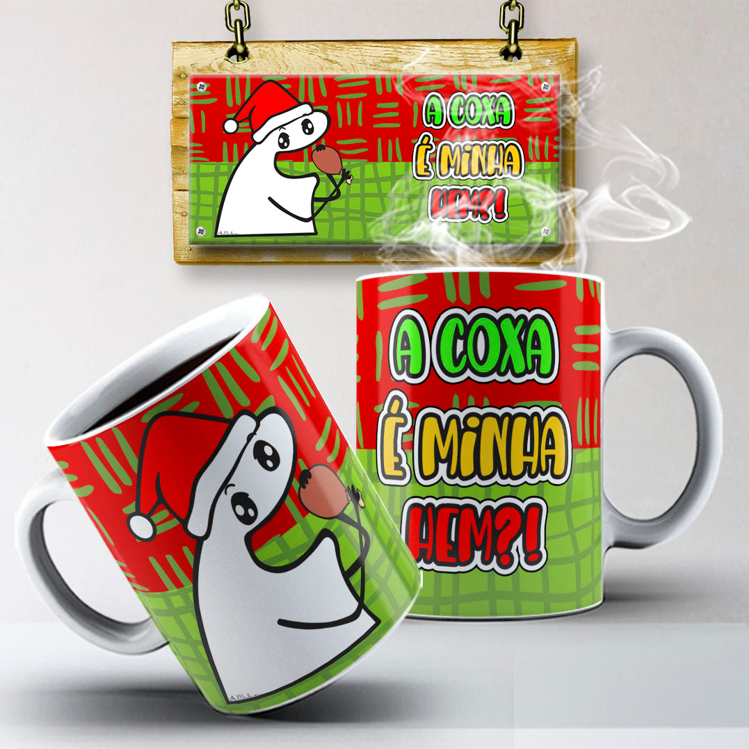 Funny Christmas Flork Mug Sublimation PNG Bundle | Meme Holiday Mug Wrap Template