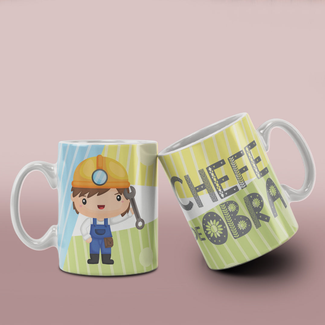 Cute Professions Mug Sublimation PNG Bundle | Chibi Careers Coffee Cup Wrap