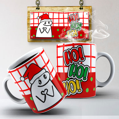 Funny Christmas Flork Mug Sublimation PNG Bundle | Meme Holiday Mug Wrap Template