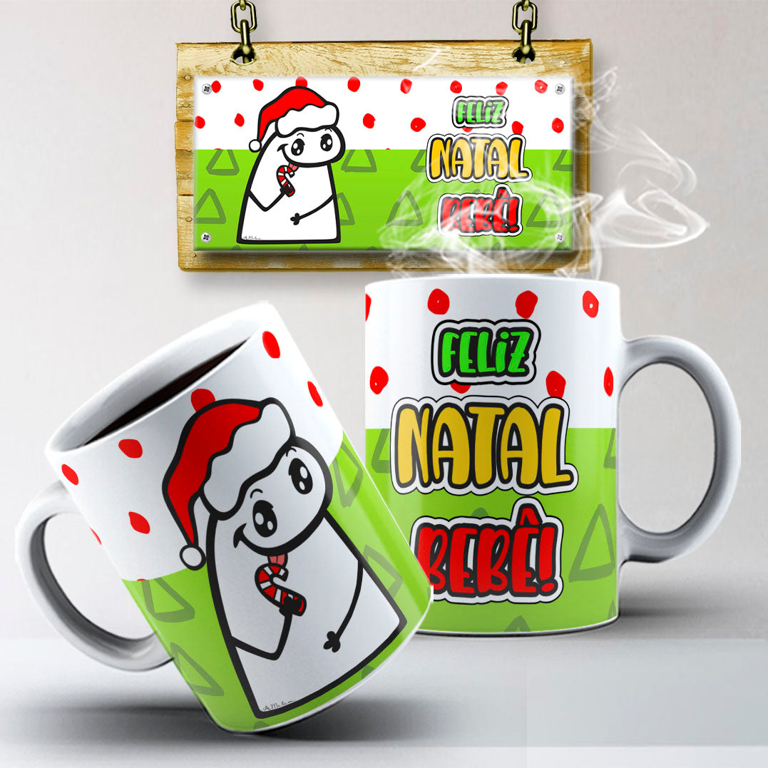 Funny Christmas Flork Mug Sublimation PNG Bundle | Meme Holiday Mug Wrap Template