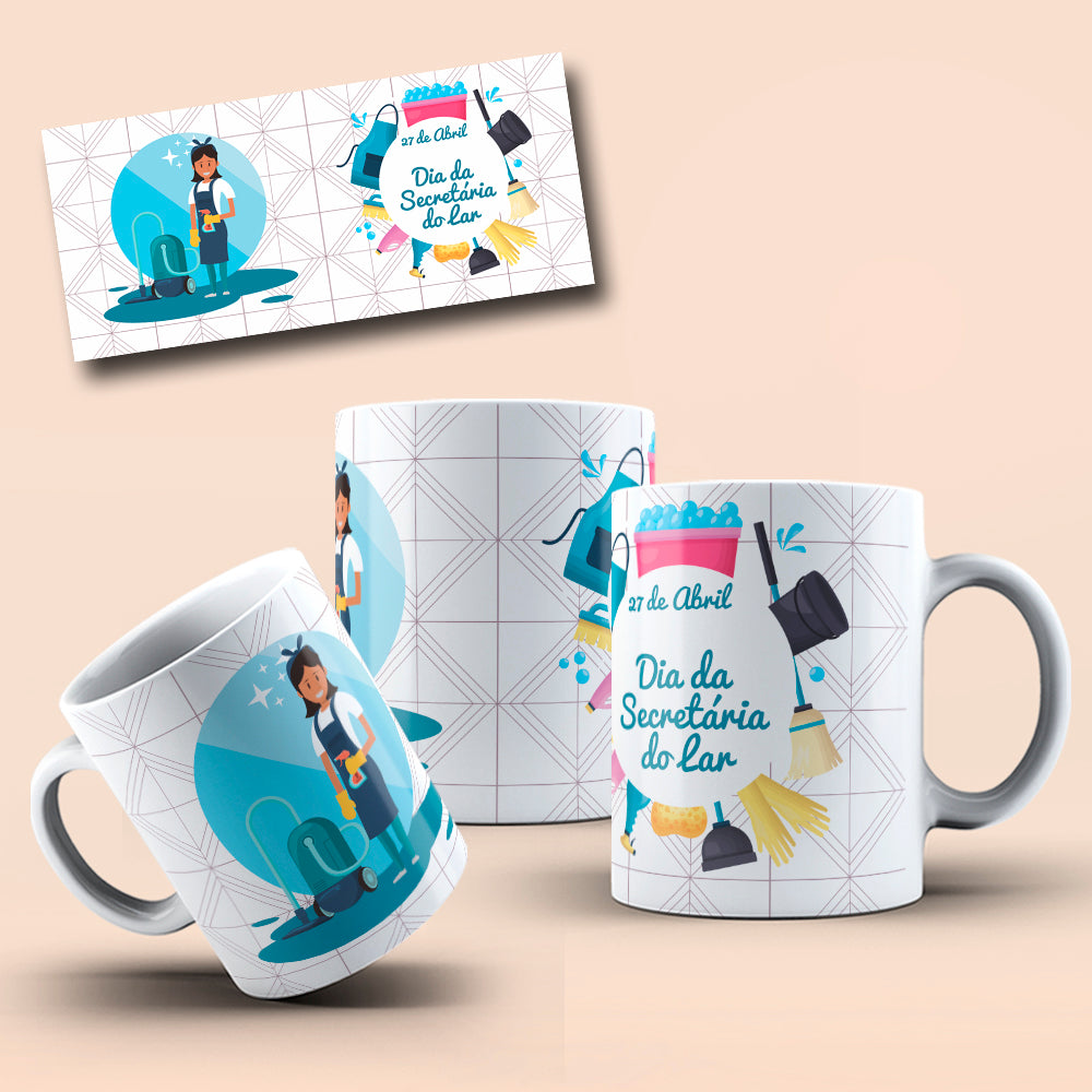 April Professions Mug Sublimation PNG Bundle | Cute Career Coffee Cup Wrap