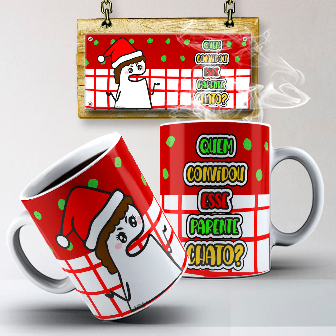 Funny Christmas Flork Mug Sublimation PNG Bundle | Meme Holiday Mug Wrap Template