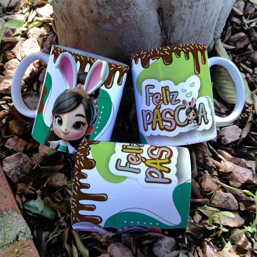 Princess Easter Mug Sublimation Bundle | Cute Royal Easter Designs