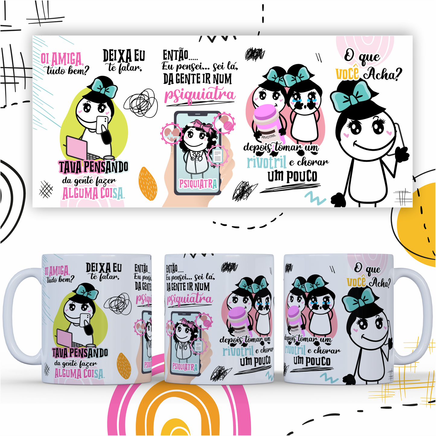 Premium Sarcastic Yulitos Mug Sublimation Designs | Viral Humor PNG