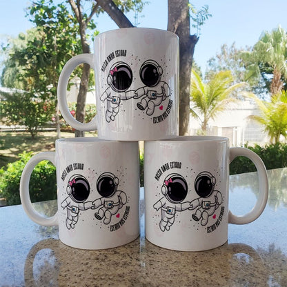 Valentine’s Day Astronaut Couple Mug Sublimation | Space Love Design for Couples