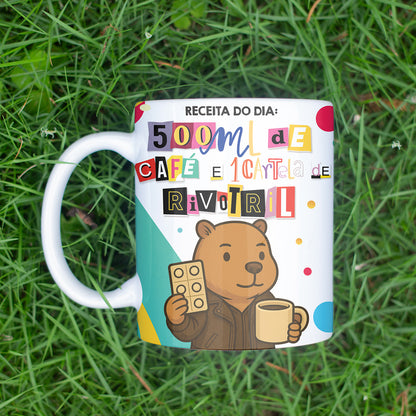 Capybara Coffee Mug Sublimation Design | Cute Coffee Lover Capybara