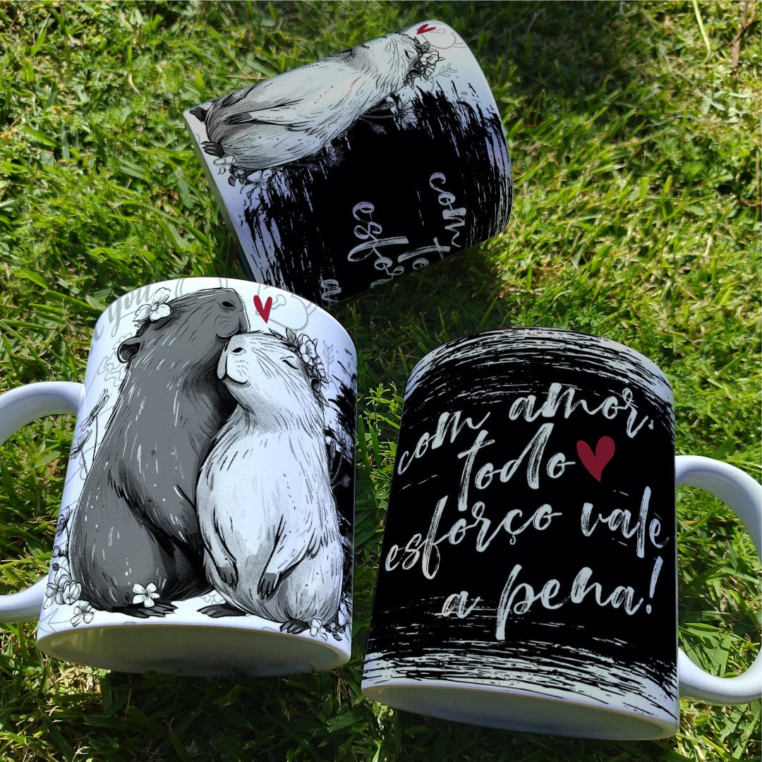 Valentine’s Day Capybara Mug Sublimation | Cute Capybara Love Design