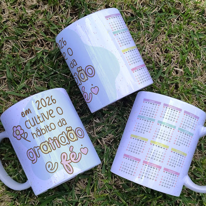 Custom 2026 Calendar Photo Mug Sublimation PNG Bundle | Personalized Picture Frame Coffee Cup Wrap