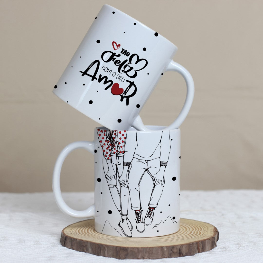Minimalist Valentine’s Day Couple Mug Sublimation | Simple Love Design
