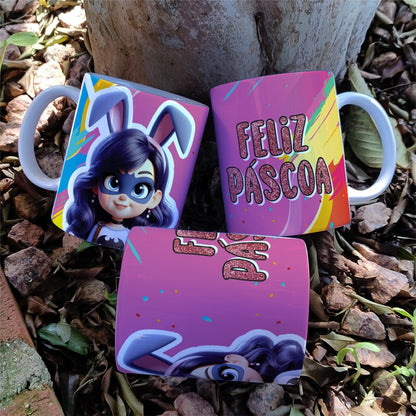 Easter Girls Mug Sublimation Bundle | Cute Female Easter Characters