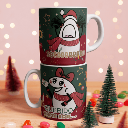 Funny Christmas Flork Mug Sublimation Designs Bundle | Sarcastic Holiday Coffee Wrap PNG