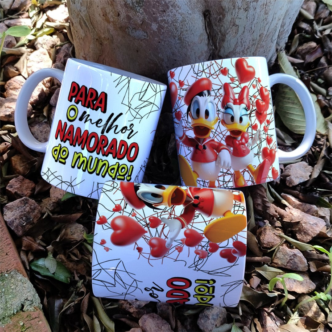 Valentine’s Day Disney-Inspired Couple Mug Sublimation | Mickey Style Love Design